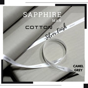 SILVER FINISH SAPPHIRE COTTON